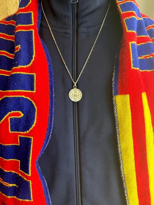 FC Barcelona Silberanhänger Original FCB-CEO-Schild