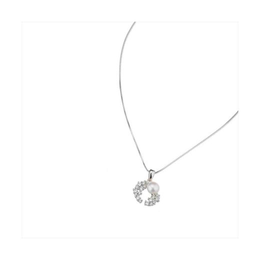 Colgante Plata J10989 Perla & Circonitas 46cm