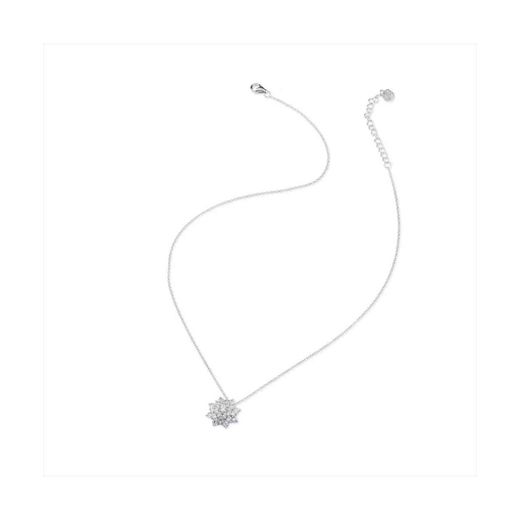 Colgante Plata J11656 Flor Circonitas 40+5cm