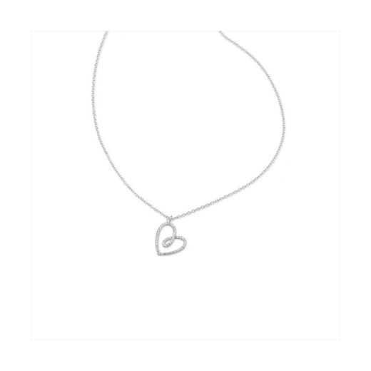 Colgante Plata J11660 Corazón Circonitas 40+5cm
