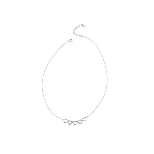 Colgante Plata J11665 Corazones Circonitas 40+5cm