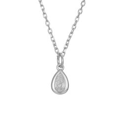 Colgante Plata Lágrima Circonita 5,5mm COZ0306Rh 38+4cm