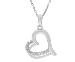 Colgante Plata Liska LAD7066CL Corazón Circonitas