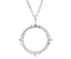 Colgante Plata Liska LAD7345CL Círculo Circonitas