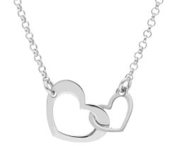 Colgante Plata Liska LAF6528CL Corazones Unidos En Brillo