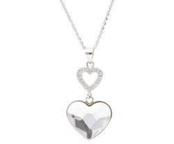 Colgante Plata Liska LSW0209CL Corazón Cristales