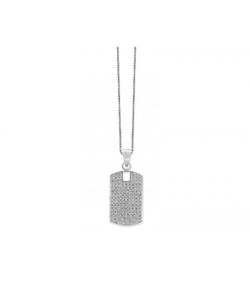 Pendentif Liska en argent pour femme, plaque en zircone LAD4294CL