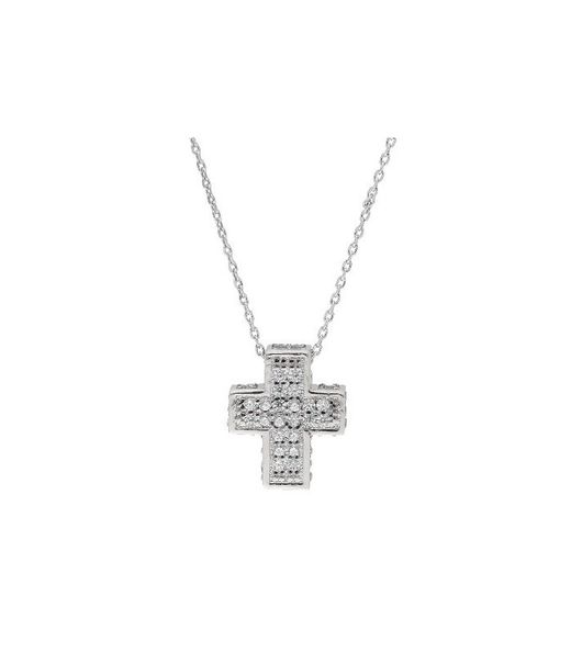 Penjoll Plata Liska Dona LAD4643CL Creu Circonites