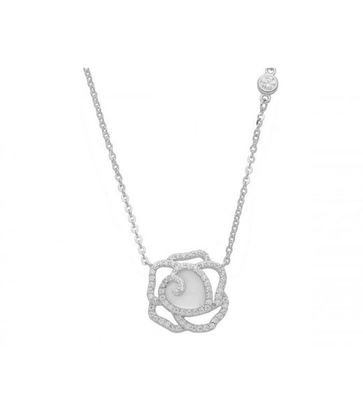 Liska Women's Silver Pendant LAD4734CL Flower Heart Zirconia