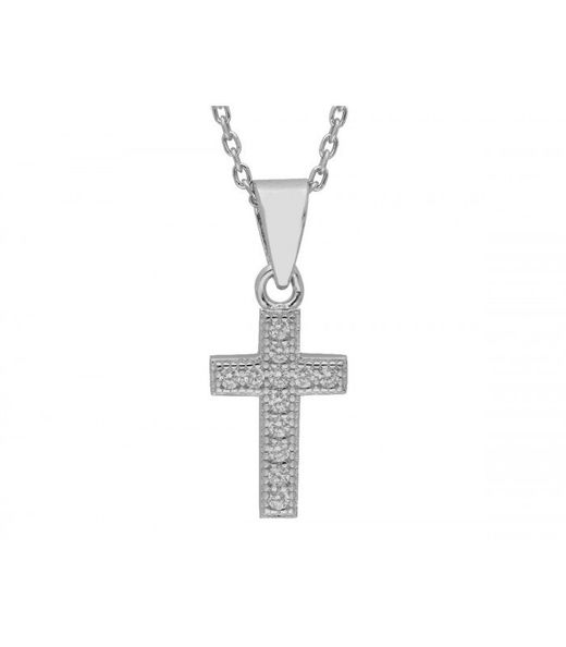 Pendentif Liska en argent pour femme LAD4750CL, croix en zircone