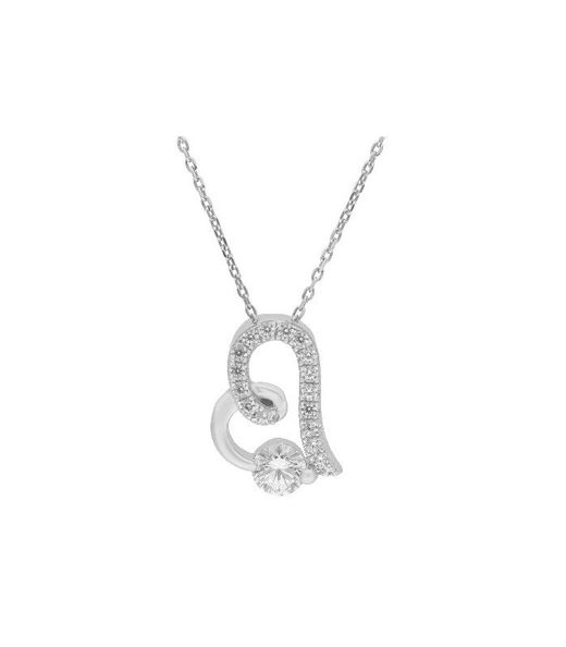 Pendentif Liska en argent pour femme LAD7065CL, cœur en zircone
