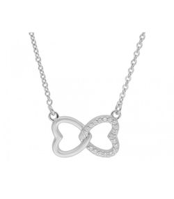 Colgante Plata Liska Mujer LAD7094CL Corazones Entrelazados Circonitas