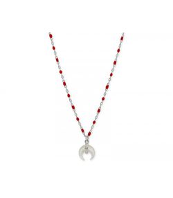 Pendentif Liska en argent pour femme LAD8146CL-RJ, corne et zircone