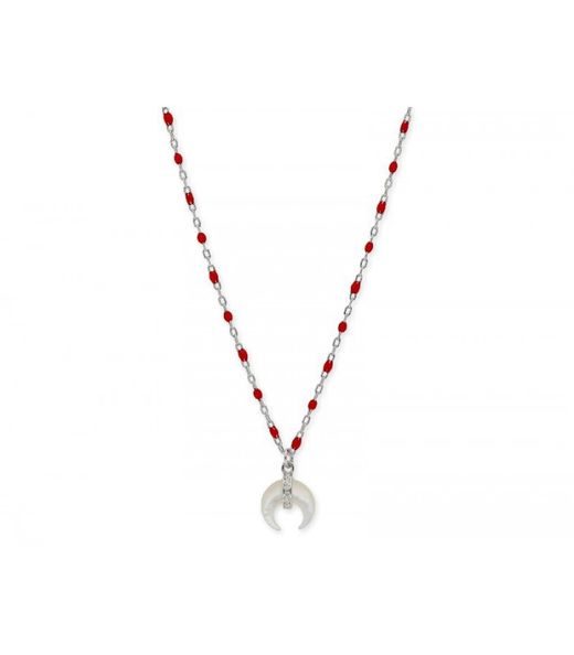 Pendentif Liska en argent pour femme LAD8146CL-RJ, corne et zircone