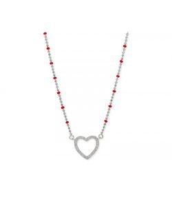 Colgante Plata Liska Mujer LAD8147CL-RJ Corazón Circonitas