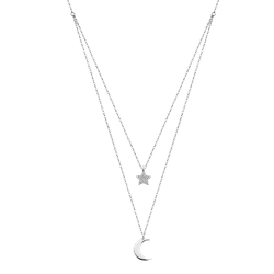 Colgante Plata Lotus LP1680-1/4 Luna - Estrella Circonitas