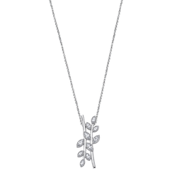 Colgante Plata Lotus LP1783-1/1 Hojas Circonitas