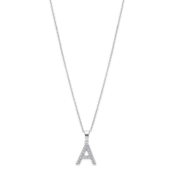 Colgante Plata Lotus LP1958-1/A Letra A Circonitas