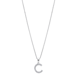Colgante Plata Lotus LP1958-1/C Letra C Circonitas