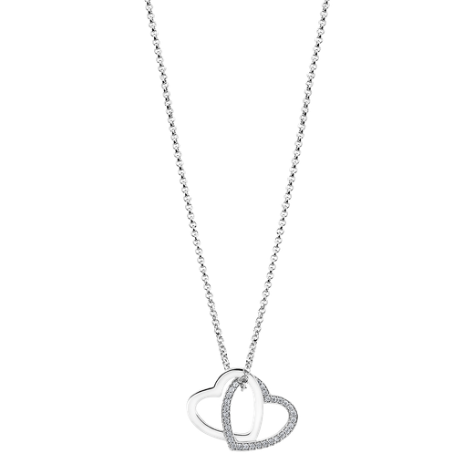 Colgante Plata Lotus LP1991-1/1 Corazón Circonitas Entrelazados