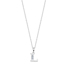 Colgante Plata Lotus LP3054-1/L Letra L Circonitas