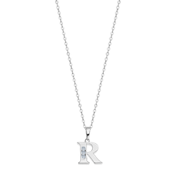 Colgante Plata Lotus LP3054-1/R Letra R Circonitas