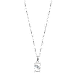 Colgante Plata Lotus LP3054-1/S Letra S Circonitas