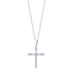 Colgante Plata Lotus LP3067-1/1 Cruz Circonitas