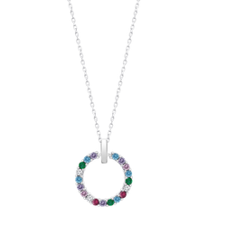 Colgante Plata Lotus LP3100-1/2 Aro Circonitas Multicolor