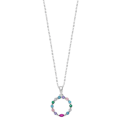 Colgante Plata Lotus LP3246-1/1 Aro Circonitas Multicolor