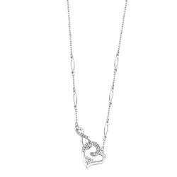 Colgante Plata Lotus LP3518-1/1 Corazón - Infinito Circonitas Entrelazados