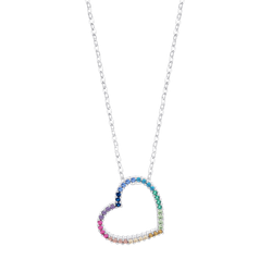 Colgante Plata Lotus LP3670-1/2 Corazón Circonitas Multicolor