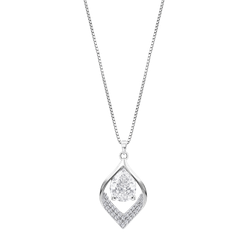 Colgante Plata Lotus LP3711-1/1 Aro Alargado Circonitas