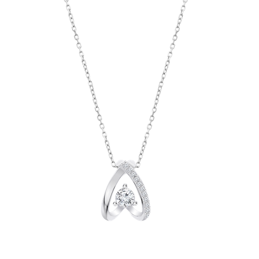 Colgante Plata Lotus LP3823-1/1 Bandas Circonitas