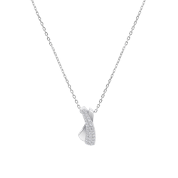 Colgante Plata Lotus LP3845-1/1 Bandas Circonitas