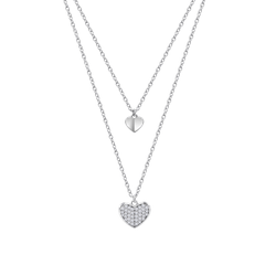 Colgante Plata Lotus LP3918-1/1 Corazones Circonitas