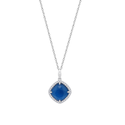 Colgante Plata Lotus LP3921-1/1 Circonitas Azul Bicolor Blancas