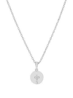 Colgante Plata Marea Niña D03307/BE Cruz Circonitas