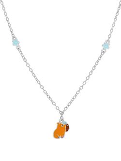 Colgante Plata Marea Niña D03607/BB Capibara Esmaltado C. Circonitas Azules