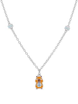 Colgante Plata Marea Niña D03607/BD Capibara Esmaltado C. Circonitas Azules