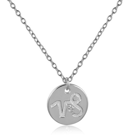 Colgante Plata Mujer 10mm COZ0151RH Zodiaco Capricornio Circonitas