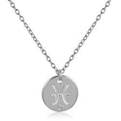 Colgante Plata Mujer 10mm COZ0153RH Zodiaco Piscis Circonitas