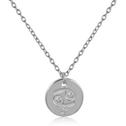 Colgante Plata Mujer 10mm COZ0157RH Zodiaco Cáncer Circonitas