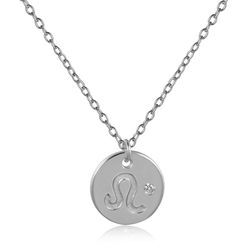 Colgante Plata Mujer 10mm COZ0158RH Zodiaco Leo Circonitas