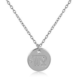 Colgante Plata Mujer 10mm COZ0162RH Zodiaco Virgo Circonitas