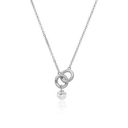 Colgante Plata Mujer 11mm COZ0397RH Aros Unidos Circonitas