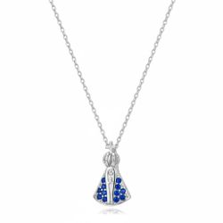 Colgante Plata Mujer 14mm COZ0406RHZA Virgen Del Pilar Circonitas Azul
