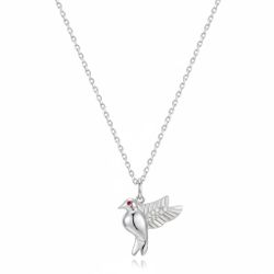 Colgante Plata Mujer 18mm COZ0411RH Colibrí Circonitas
