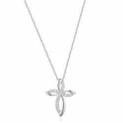 Colgante Plata Mujer 19mm COZ0410RH Cruz Circonitas