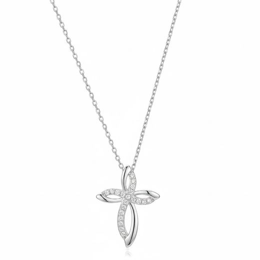 Colgante Plata Mujer 19mm COZ0410RH Cruz Circonitas